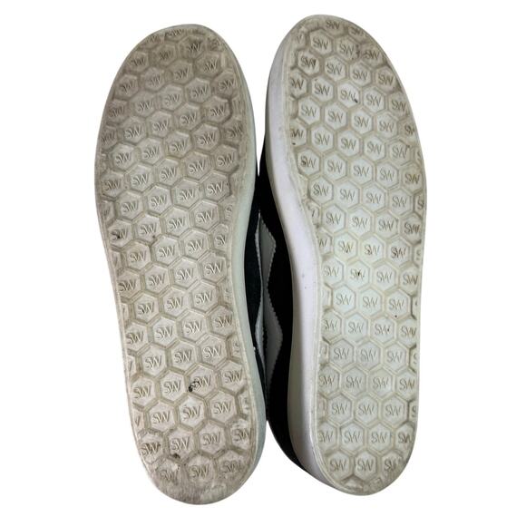 Stuart Weitzman Women's 8B Black & White Suede Leather Daryl Sneakers Shoes - Picture 8 of 8